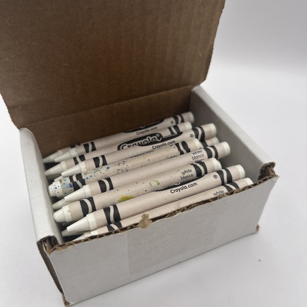 Crayola White Crayons – 50 Count Lot (47 New, 3 Used) Bulk Art And Craft Supply